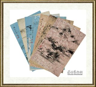 饶宗颐_花果手卷Flowers and FruitsColor on Paper